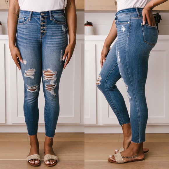 Judy Blue High-Rise Button Fly Jeans - Picture 5 of 10